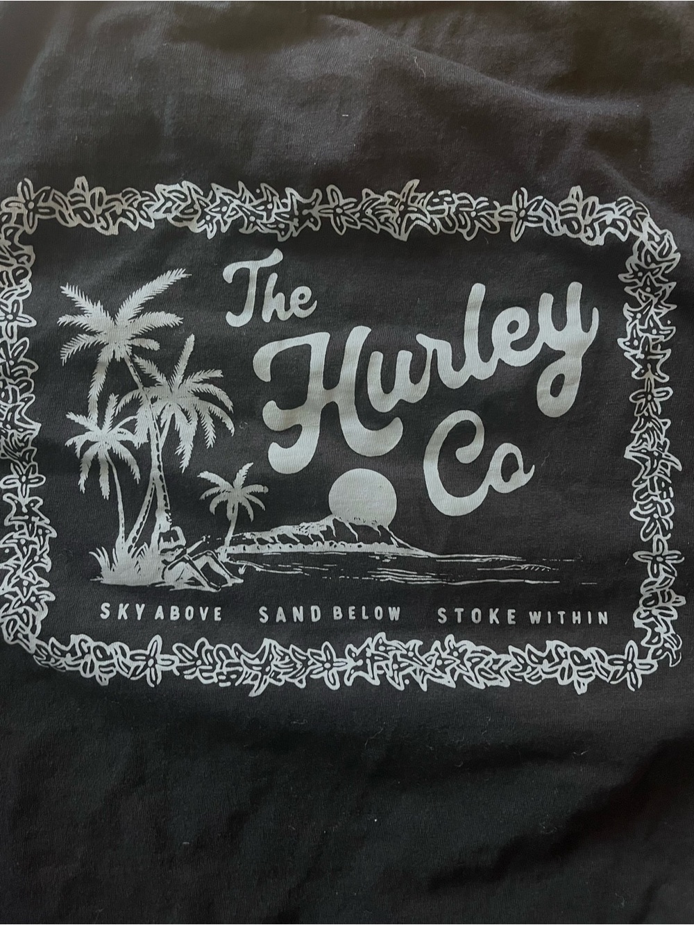 Hurley Men's Black Graphic Crew Neck T-Shirt Large